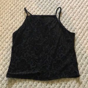 Garage Black velvet tank